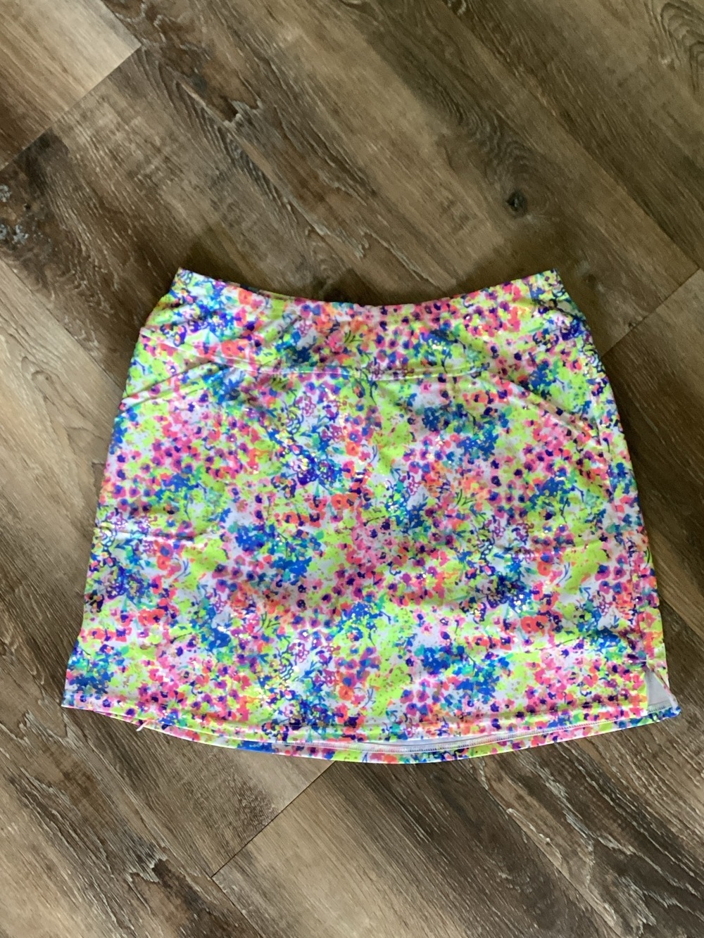 Women’s Neon Floral Print Skort - Bright Multi